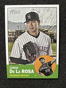 Béisbol JORGE DE LA ROSA #332 2012 Topps Heritage QTY Colorado Rockies - Imagen 1 de 2