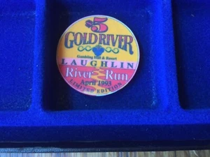 Gold River $5 Casino Chip Laughlin 1993 Limited River Run Mint Condition - Picture 1 of 2