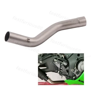 Mid Exhaust Link Pipe For Kawasaki Ninja ZX10R 2008-2020 Connect 51mm Mufflers - Picture 1 of 9