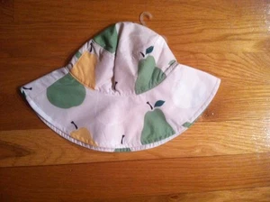 BABY GAP GIRLS GREEN YELLOW PEAR FLOPPY SUN HAT $15 0-6 MOS BNWT                 - Picture 1 of 1