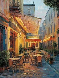 STADTBILD KUNSTDRUCK Cafe Van Gogh 2008 Arles Frankreich Haixia Liu - Bild 1 von 1