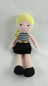 Muñeca Carters Negro Blanco a Rayas Oro Vestido Rubio Bebé Peluche Amarillo 10" 60148 - Imagen 1 de 3