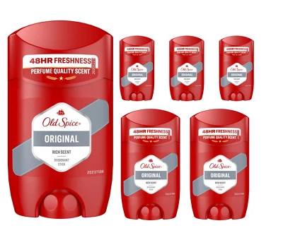 6 x 50ml Old Spice Original Deodorant Stick 48hr Freshness
