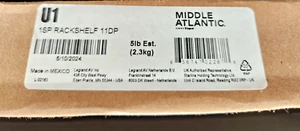 Middle Atlantic U1 - Single Space Rack Shelf - Picture 1 of 2