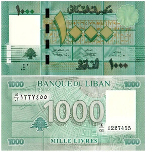 Lebanon 1000 Livres P#90a (2011) Banque du Liban *K/01 Prefix* UNC - Picture 1 of 1