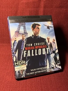 MISSION IMPOSSIBLE: FALLOUT 4K + Blu-Ray No Digital W/ Slipcover SHIPS FREE - Picture 1 of 9
