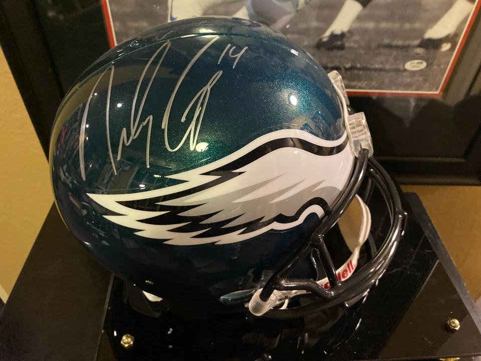 Casco autografiado/firmado RILEY COOPER Philadelphia Eagles tamaño completo F/S certificado de autenticidad JSA Foto 1 de 4