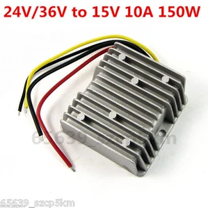 Neu wasserdichter DC/DC Wandler Regler 24 V/36 V Schritt nach unten auf 15 V 10 A 150 W - Bild 1 von 3