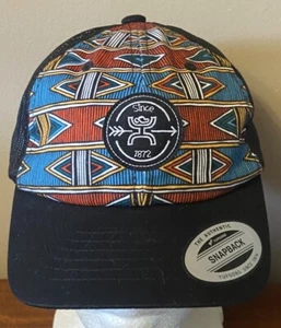 Hooey Youth Mesh Snapback Hat - Black/Aztec/Quake Print - Boys/Girls - Picture 1 of 9