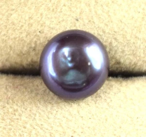 6.05 Ct Natural Tahitian Grayish Black South Sea Pearl Round Gemstone E3817 - Picture 1 of 9