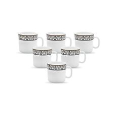 Coffee Mug , Moroccan Gold, White- Set 6 pcs(180 ml)