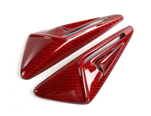 Para Tesla Modelo 3/Y 2020-22 Guardabarros Lateral Cámara Ventilación Cubierta Borde Rojo Fibra de Carbono - Imagen 1 de 8