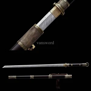 Handmade Folded Steel Real Chinese Han Dynasty Dao 环首刀 Sword With Brass Tauba. - Picture 1 of 10