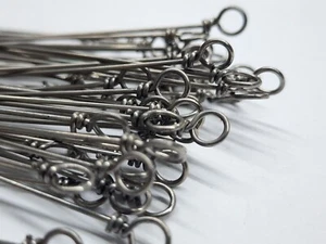 500 LOOPED WIRE SHAFTS  8" / 20 CM SS  Spinner Shaft Lure Making Mullet Rig - Picture 1 of 8