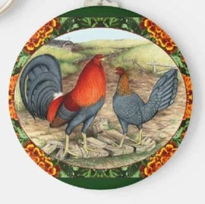 ROOSTER CHICKEN HEN Charm Pendant 925 Sterling Silver 20" Necklace women Gift - Picture 1 of 10