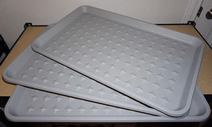 3x Plastic Boot Tray Muddy Shoes Plastic Utility Paint Drip Mat 24 x 15 in Gray - Picture 1 of 3