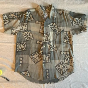 Vintage Gouuch Silk Linen Shirt Medium - Imagen 1 de 12
