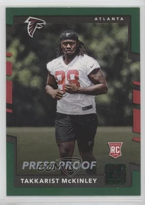 2017 Panini Donruss Rookies Press Proof Green Takkarist McKinley #400 Rookie RC - Image 1 of 2