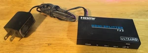 4k UHD 1x2 HDMI Splitter 1 Eingang - 2 Ausgänge mit Netzteil - Bild 1 von 4