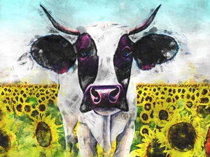 Cow Farm Rustic Cattle Cowboy High Quality Canvas/Photo Paper PA83 - Picture 1 of 6