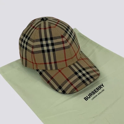 Burberry London Nova Check Baseball Trucker Cap Hat Beige Size M - Image 1 of 4