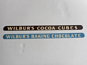 2 Vintage Wilbur Chocolate Co Cardboard Signs Baking Chocolate & Cocoa Lititz PA - Picture 1 of 7