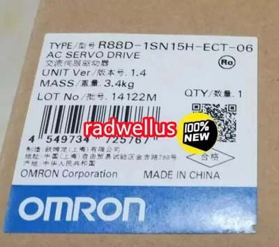 Original Omron R88D-1SN15H-ECT-06 Servo Motors New In Box R88D-1SN15H-ECT06 - Image 1 of 2