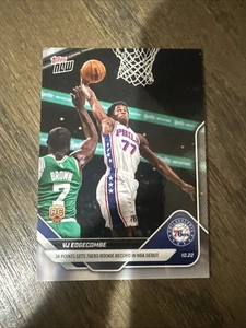 2025-26 Topps Now NBA 34 Pt récord debut #11 VJ Edgecombe RC novato - Imagen 1 de 2
