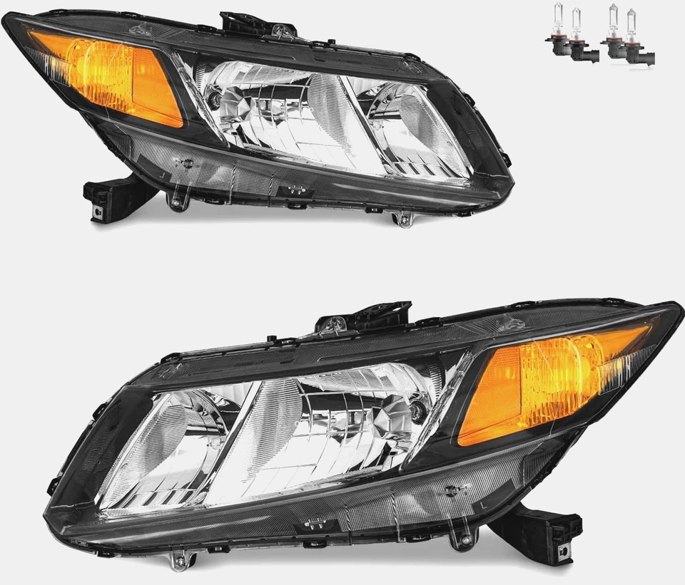Par de faros y bombillas izquierda derecha honda civic sedán 4 puertas 2013 2014 2015 Foto 1 de 1