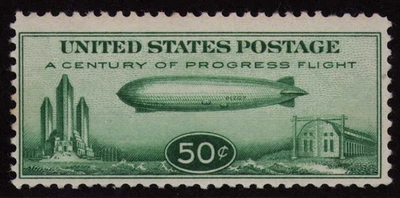 1933 US SC C18 Century of Progress Baby Zeppelin 50c MNH OG F/VF - Image 1 of 3