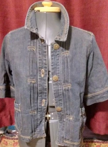 Brandneue Route 66 kurzärmlige Denim Damenjeansjacke Größe Medium - Bild 1 von 4