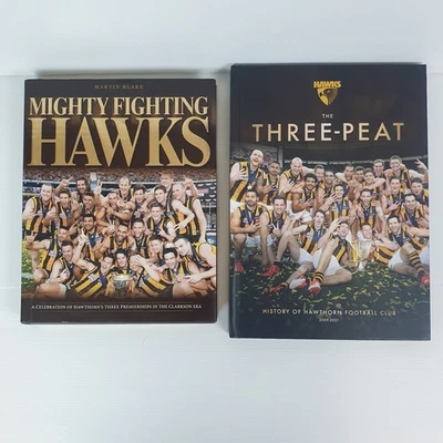 2 x Hawthorn Hawks Book - Mighty Fighting Hawks & The Three Peat HC - image 1 of 4
