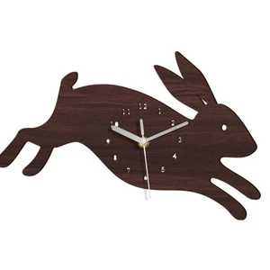 Cartoon Rabbit Wall Clock Child Office Small Clocks for Living Room - Picture 1 of 12