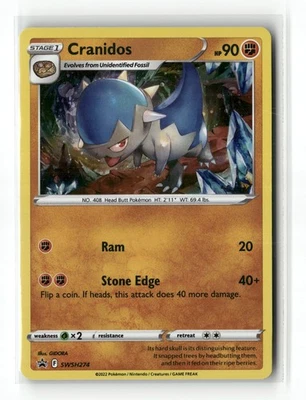Cranidos cosmos Holo Promo SWSH: Sword & Shield Promo Cards SWSH274 NM - Image 1 of 2