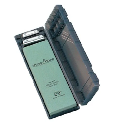 MINOSHARP Rough Stone Sharpening Kit - Grit 240 Whetstone Green No.459 Japan - Image 1 of 1