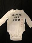 Old Navy Unisex Baby Halloween Pretend im a ghost Bodysuit White 0-3 M