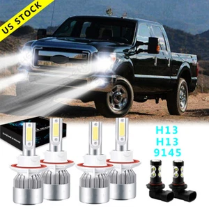 LED Headlight Hi/Low Beam + Foglight Bulb For 2011-2017 Ford F-250 Super Duty - Picture 1 of 11
