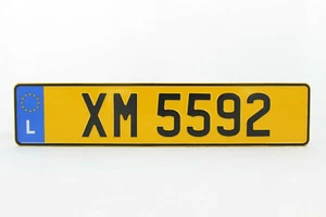 REPLICA LUXEMBOURG car license plate with text and numbers 52x11 TOP - Picture 1 of 4