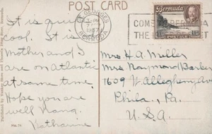 BERMUDA: Cartolina per gli Stati Uniti 1932. - Foto 1 di 2