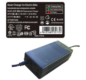 3 Amp Smart Charger for Magnum Ui5 and Mi5 Electric Bike - Picture 1 of 3
