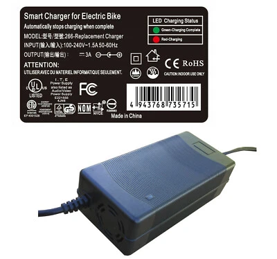 3 Amp Smart Charger for Magnum Metro, Peak, Cruiser, Lowrider Electric Bike - Image 1 of 4