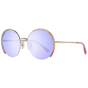 Occhiali da sole donna swarovski occhiale sunglasses lenti blu rotondi grandi to - Imagen 1 de 3