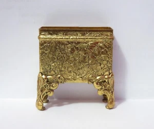 VINTAGE SMALL ORMOLU VANITY PERFUME BOTTLE HOLDER OUALITY ITEM - Picture 1 of 5
