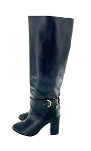 Ted Baker Black Leather Knee High Boots Celsiar 9.5 US - 40 EU New SH12 - Picture 1 of 11