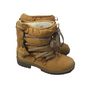 Timberland 650 Gold Leder Knöchel zum Anziehen Winter Damenschuh Größe 7 M - Bild 1 von 9
