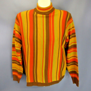 Vintage V.I.P. Pullover Sweater Women's Size L Striped Large 1960's Acrylic Mod
