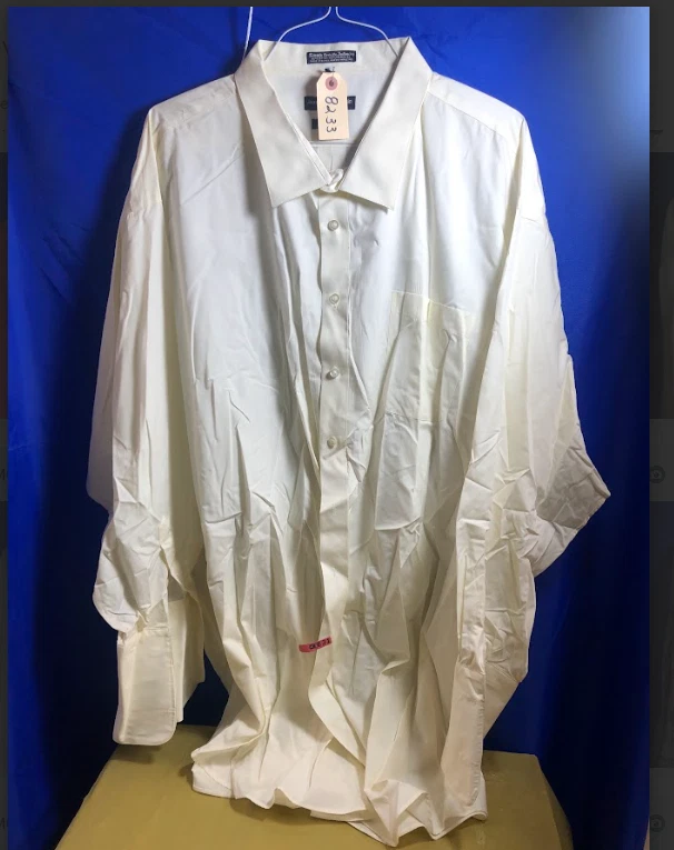 Men's Jean-Paul Germain "Super Soft" Cream Dress Shirt Size 22 36/37 - Image 1 of 1