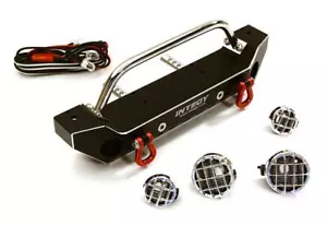 Realistic Alloy Machined Scale Front Bumper w/LED Lights for Axial 1/10 SCX10 II - Picture 1 of 1