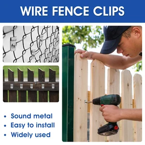 200Pcs Wire Fence Clips Stainless Steel Fencing Mounting Clips Compact╮ .f - Picture 1 of 10