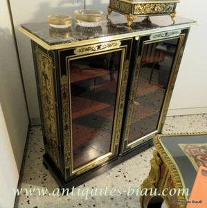 Little Showcase in Boulle marquetry Louis XIV style XVIIIe period perfect condi - Picture 1 of 24